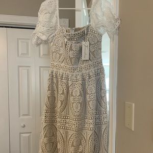 Twosisters the label white crochet dress size medium